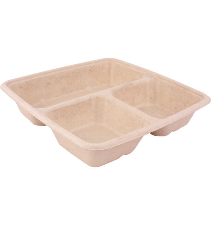 Obaly z Cukrové Třtiny 3 Vrstvami 900ml 230x230x40mm (300 Kousky) Obaly z Cukrové Třtiny 3 Vrstvami 900ml 230x230x40mm (300 Kousky)