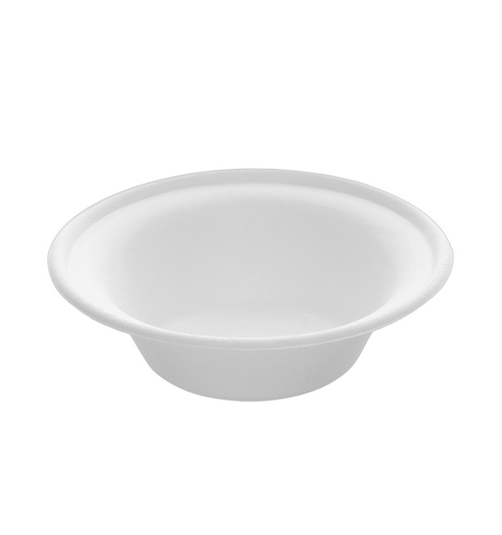 Misky z Cukrové Třtiny Bílý Ø15cm 400ml (300 Kousky) Misky z Cukrové Třtiny Bílý Ø15cm 400ml (300 Kousky)