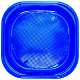 Plastové Talíř PS Čtvercový Tmavě Modrá 200x200mm (30 Kousky)