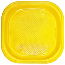 Plastové Talíř PS Čtvercový Žlutá 200x200mm (720 Kousky)