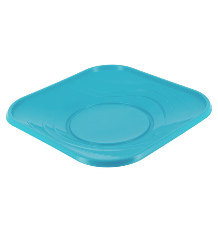 Plastové Talíř PP " X-Table " Čtvercový Tyrkysová 180mm (8 Kousky) Plastové Talíř PP " X-Table " Čtvercový Tyrkysová 180mm (8 Kousky)