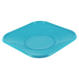 Plastové Talíř PP " X-Table " Čtvercový Tyrkysová 180mm (120 Kousky)