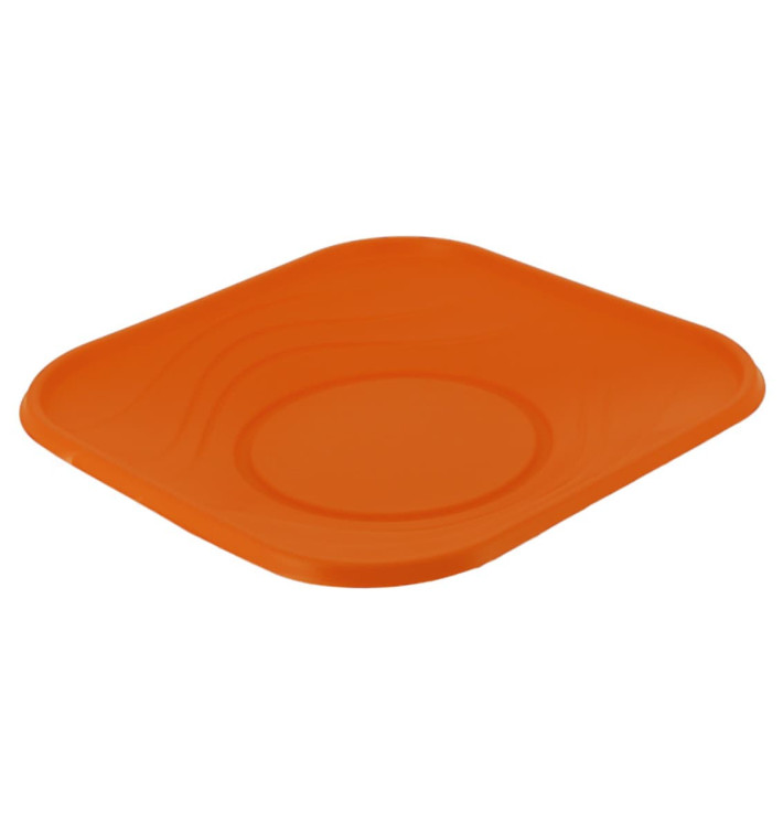 Plastové Talíř PP " X-Table " Čtvercový Oranžový 230mm (8 Kousky) Plastové Talíř PP " X-Table " Čtvercový Oranžový 230mm (8 Kousky)