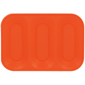 Podnos Plastový PP " X-Table " 3 Vrstvami Oranžový 330x230mm (2 Kousky)