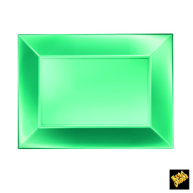 Podnos Plastový Zelený Pěkný Pearl PP 280x190mm (12 Kousky)