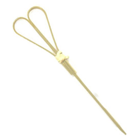 Bambusové Špejle Zdobené Srdce 120 mm (100 Kousky)