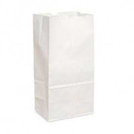 Papírové Sáčky bez Plochým Kraft Bílá 18+11x34cm (25 Kousky)