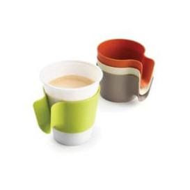 Plastový Držák na Kávu "Cupholder" Zelené Vápno (12 Kousky)