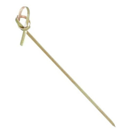 Bambusové Špejle Zdobené s Mašlí 210 mm (100 Kousky)