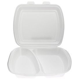 Menu Box Foam Dvoudílný Bílý 240x210x70mm (125 Kousky)