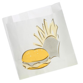 Tašky Hamburger Nepromastitelný 15+5x16cm (1000 Kousky)