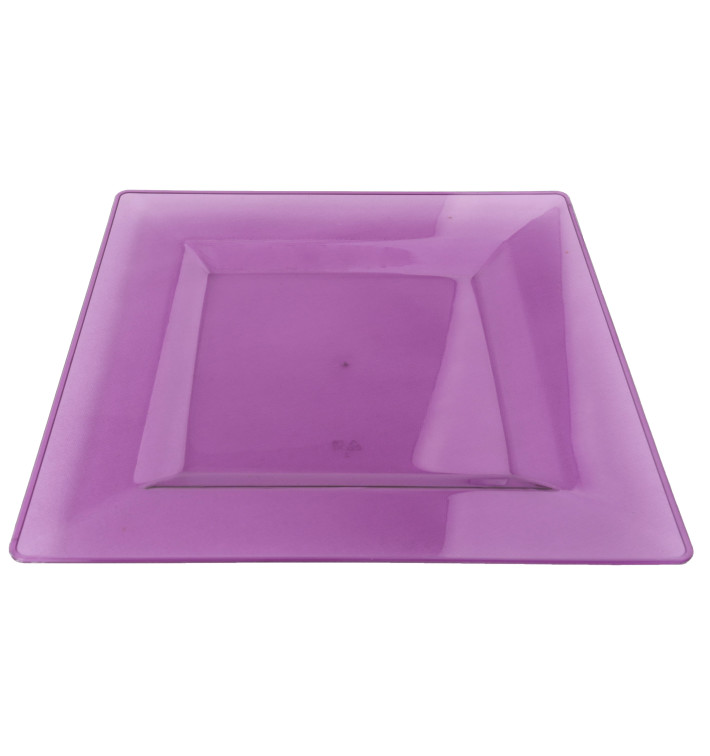 Plastové Talíř Čtvercový Extra Tuhý Lilek 20x20cm (88 Kousky) Plastové Talíř Čtvercový Extra Tuhý Lilek 20x20cm (88 Kousky)