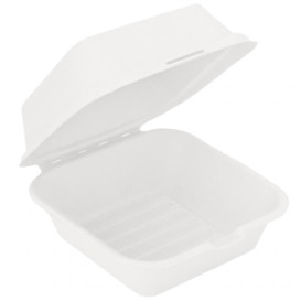 Krabička na Hamburger z Cukrové Třtiny Bílý 152x152x84mm (600 Kousky)