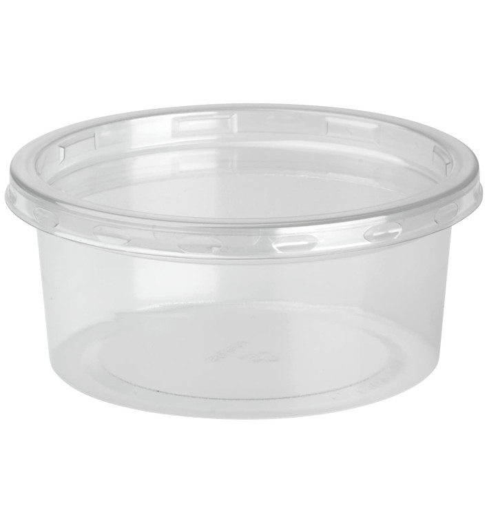 Miska PET DeliLite s Víčko 7,6Oz/217ml (500 Kousky) Miska PET DeliLite s Víčko 7,6Oz/217ml (500 Kousky)