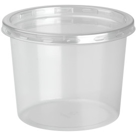 Miska PET DeliLite s Víčko 13,2Oz/374ml (50 Kousky)