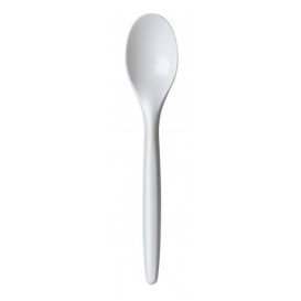 Plastová lžíce Luxury Bílá 123 mm (2000 Kousky)