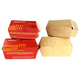 Krabička Kraft na Hamburger XXL 14,5x14,5x8 cm (400 Kousky)