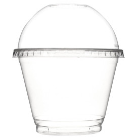 Plastové Víčko na Kelímek Vypouklé Zavřeno Miska PET 270ml Ø9,3cm (100 Kousky)
