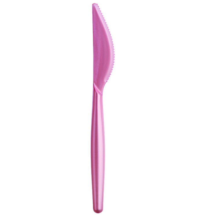 Plastový Nůž Easy PS Broskev Perlový 185mm (20 Kousky) Plastový Nůž Easy PS Broskev Perlový 185mm (20 Kousky)