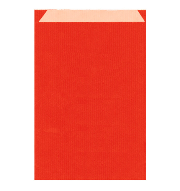 Papírová Kraft Obálka Červená 19+8x35cm (125 Kousky)
