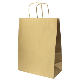 Papírové Tašky Kraft Hawanna Ouškems 100g 24+12x31 cm (50 Kousky)