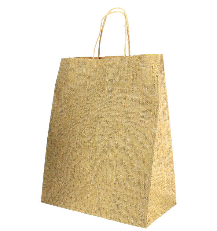 Papírové Tašky Kraft s Ouškems 80g 26+14x32 cm (250 Kousky) Papírové Tašky Kraft s Ouškems 80g 26+14x32 cm (250 Kousky)