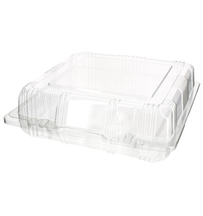 Obaly Víčko s Víčkem na Výrobky PET 18x18x6cm (220 Kousky) Obaly Víčko s Víčkem na Výrobky PET 18x18x6cm (220 Kousky)