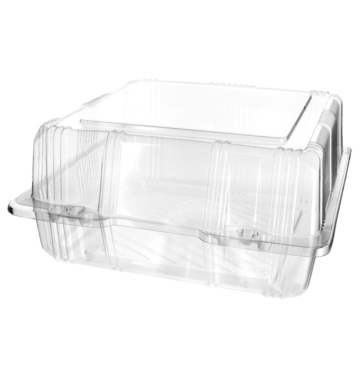 Obaly Víčko s Víčkem na Výrobky PET 20x20x10cm (20 Kousky) Obaly Víčko s Víčkem na Výrobky PET 20x20x10cm (20 Kousky)
