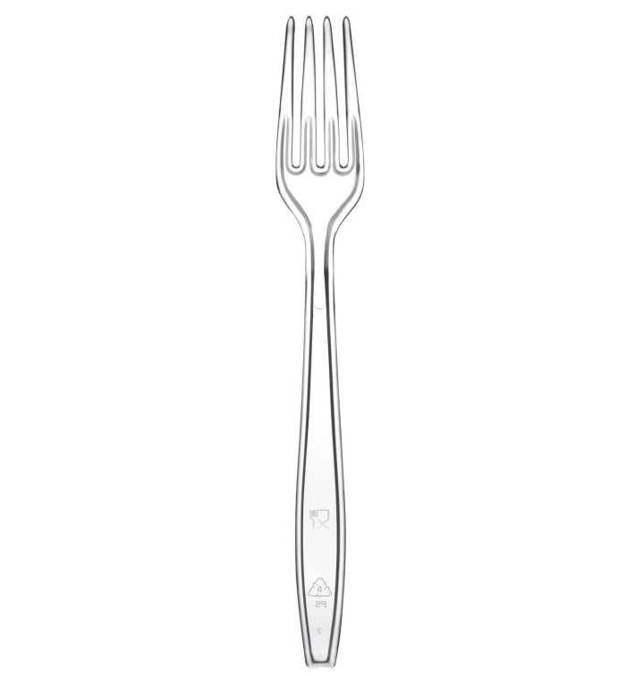 Plastová Vidlička Premium PS Průhledný 190mm (50 Kousky) Plastová Vidlička Premium PS Průhledný 190mm (50 Kousky)