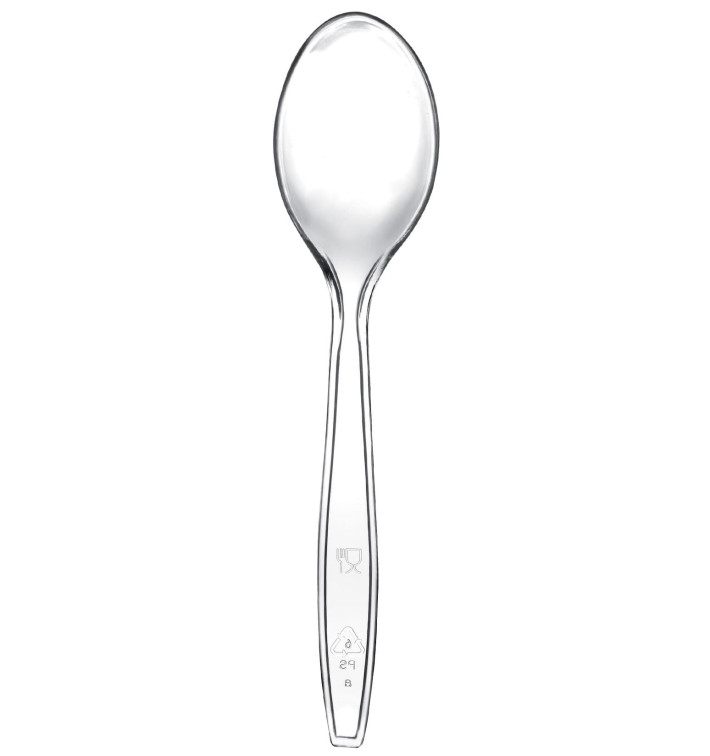 Plastová lžíce Premium PS Průhledný 190mm (50 Kousky) Plastová lžíce Premium PS Průhledný 190mm (50 Kousky)