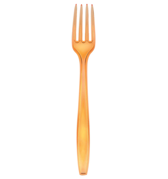 Plastová Vidlička PS Premium Oranžový 190mm (1000 Kousky) Plastová Vidlička PS Premium Oranžový 190mm (1000 Kousky)