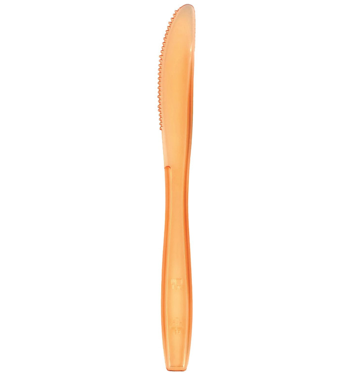Plastový Nůž PS Premium Oranžový 190mm (50 Kousky) Plastový Nůž PS Premium Oranžový 190mm (50 Kousky)