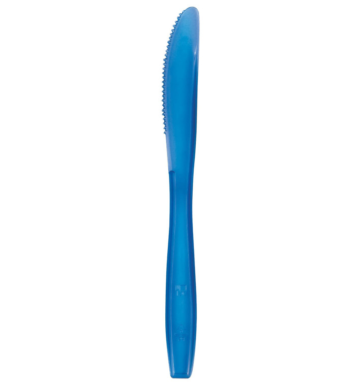 Plastový Nůž PS Premium Modrý 190mm (1000 Kousky) Plastový Nůž PS Premium Modrý 190mm (1000 Kousky)