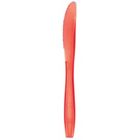 Plastový Nůž PS Premium Červené 190mm (50 Kousky)