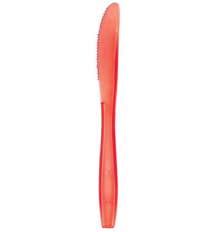 Plastový Nůž PS Premium Červené 190mm (50 Kousky) Plastový Nůž PS Premium Červené 190mm (50 Kousky)