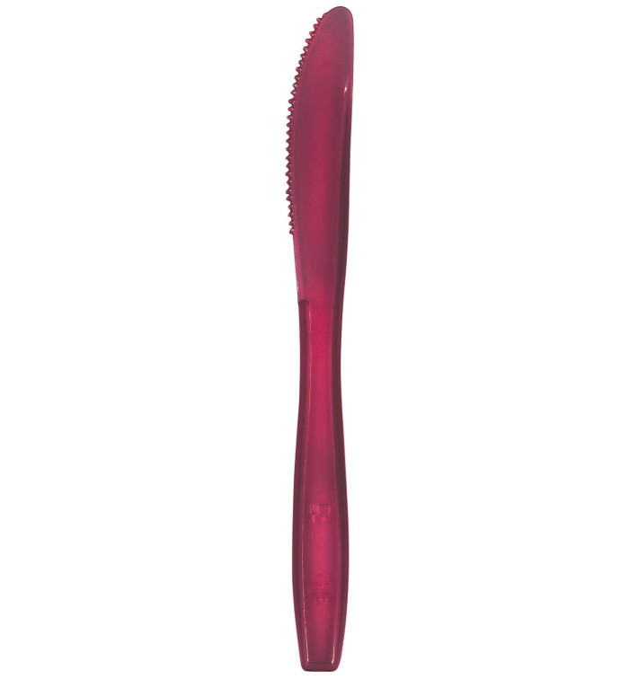 Plastový Nůž PS Premium Bordeaux 190mm (1000 Kousky) Plastový Nůž PS Premium Bordeaux 190mm (1000 Kousky)