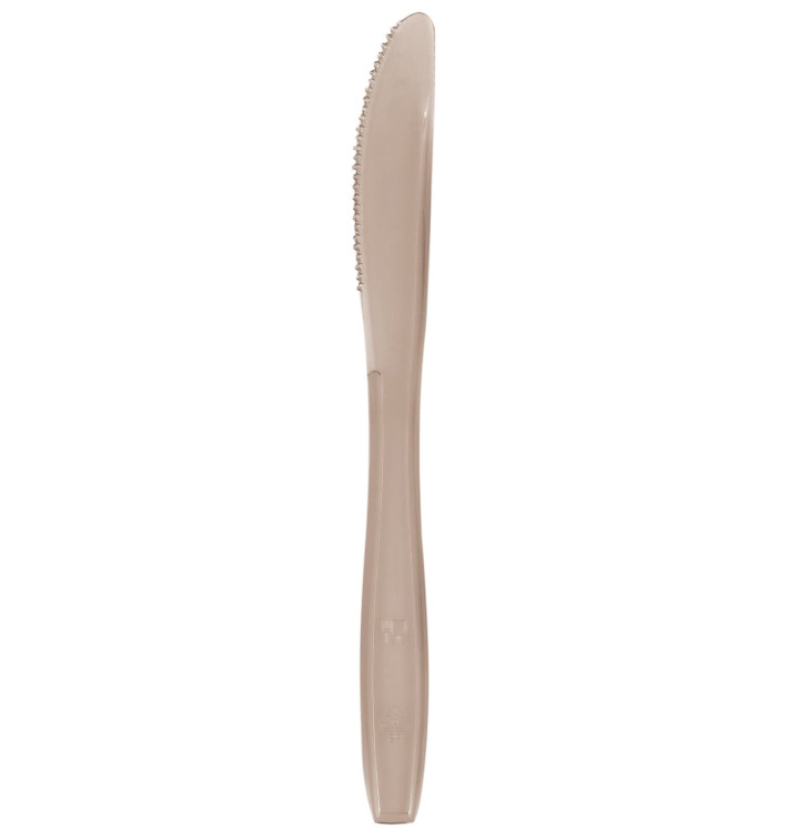 Plastový Nůž PS Premium Béžový 190mm (1000 Kousky) Plastový Nůž PS Premium Béžový 190mm (1000 Kousky)