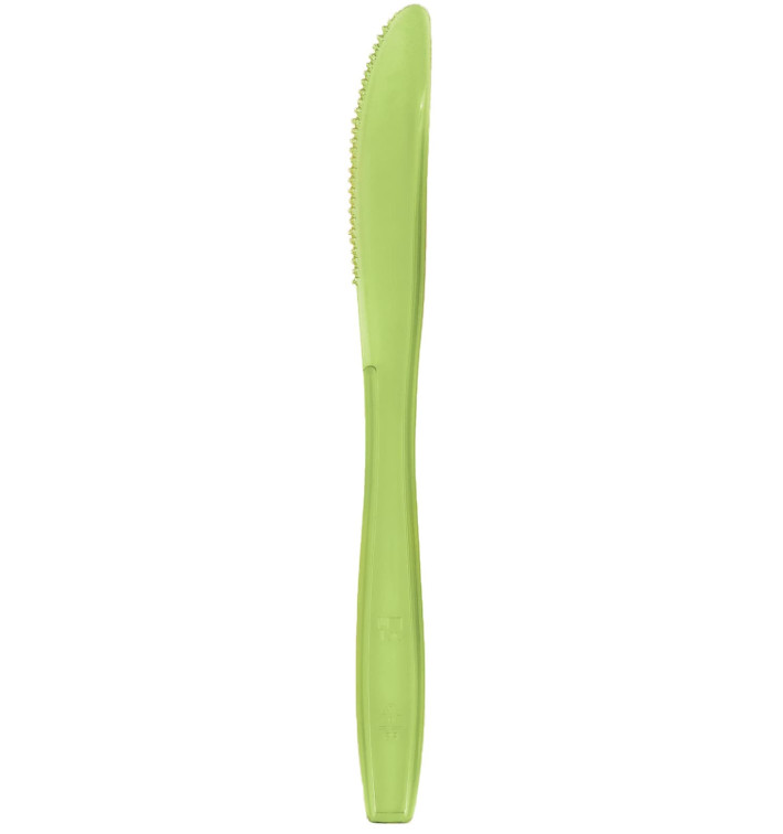 Plastový Nůž PS Premium Zelené Vápno 190mm (50 Kousky) Plastový Nůž PS Premium Zelené Vápno 190mm (50 Kousky)