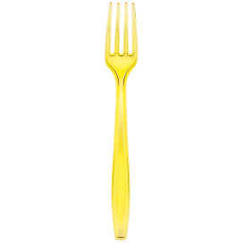 Plastová Vidlička PS Premium Žlutá 190mm (50 Kousky)