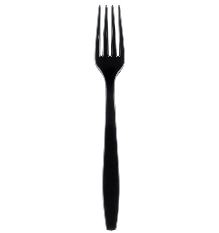 Plastová Vidlička Premium PS Černá 190mm (50 Kousky) Plastová Vidlička Premium PS Černá 190mm (50 Kousky)