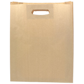 Papírové Tašky Kraft s Plochým s Průhmatem 41+10x42 Vrstvym (50 Kousky)