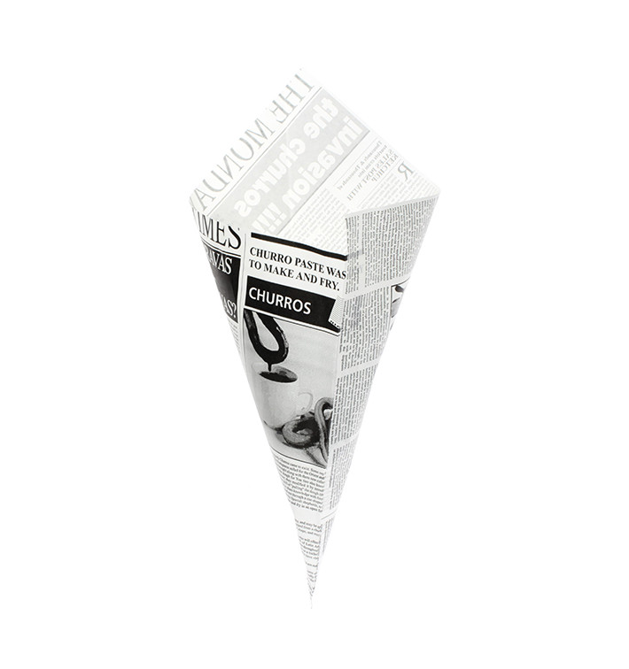 Papírové Kornouty Nepromastitelný Noviny 420mm 600g (1000 Kousky) Papírové Kornouty Nepromastitelný Noviny 420mm 600g (1000 Kousky)