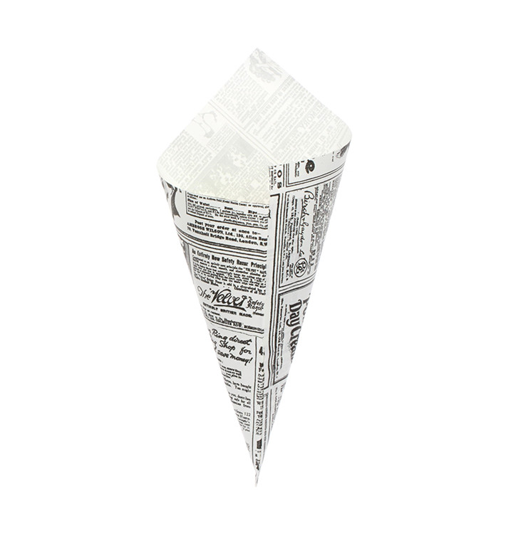 Papírové Kornouty Nepromastitelný Noviny 295mm 250g (2000 Kousky) Papírové Kornouty Nepromastitelný Noviny 295mm 250g (2000 Kousky)