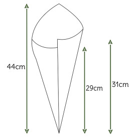 Papírové Kornouty Přírodní Hnědá 420mm 600g (1000 Kousky)