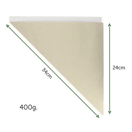 Papírové Kornouty Přírodní Hnědá 340mm 400g (1000 Kousky)