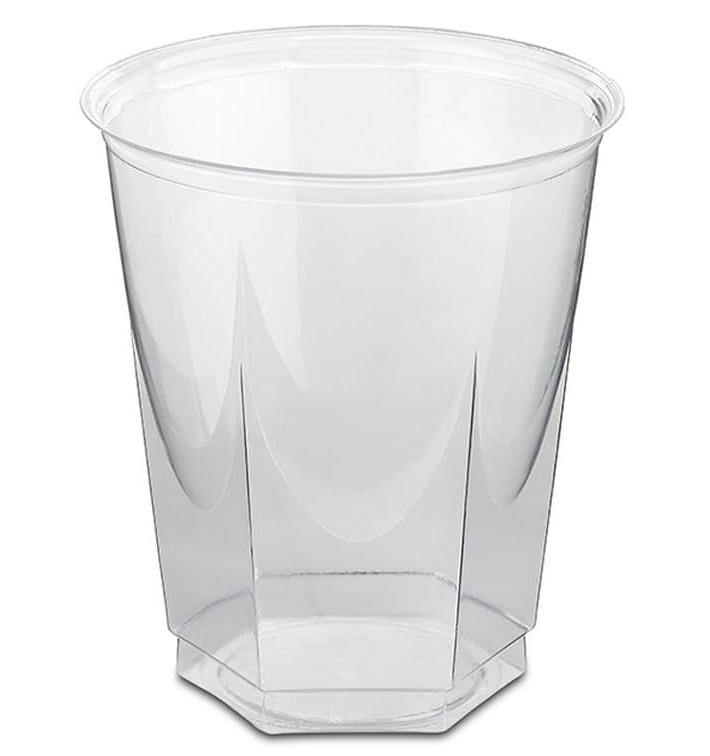 Šestihranný Plastové Kelímek PS Krystal 250ml (50 Kousky) Šestihranný Plastové Kelímek PS Krystal 250ml (50 Kousky)