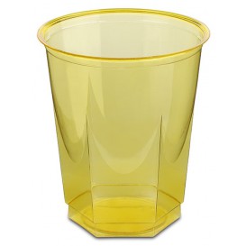 Šestihranný Plastové Kelímek PS Krystal Žlutá 250ml (250 Kousky)