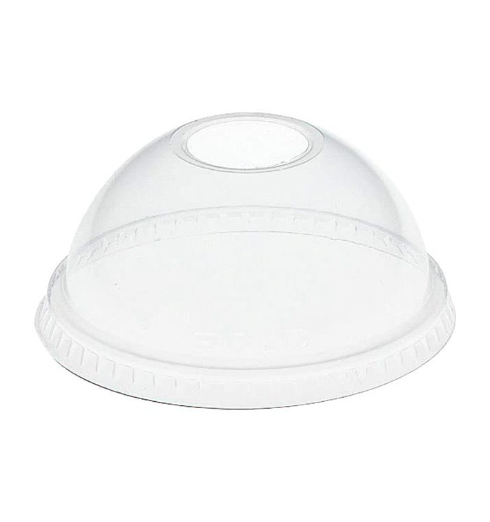 Plastové Víčko na Kelímek Vypouklé s Otvorem PET Krystal Ø8,3cm (100 Kousky) Plastové Víčko na Kelímek Vypouklé s Otvorem PET Krystal Ø8,3cm (100 Kousky)