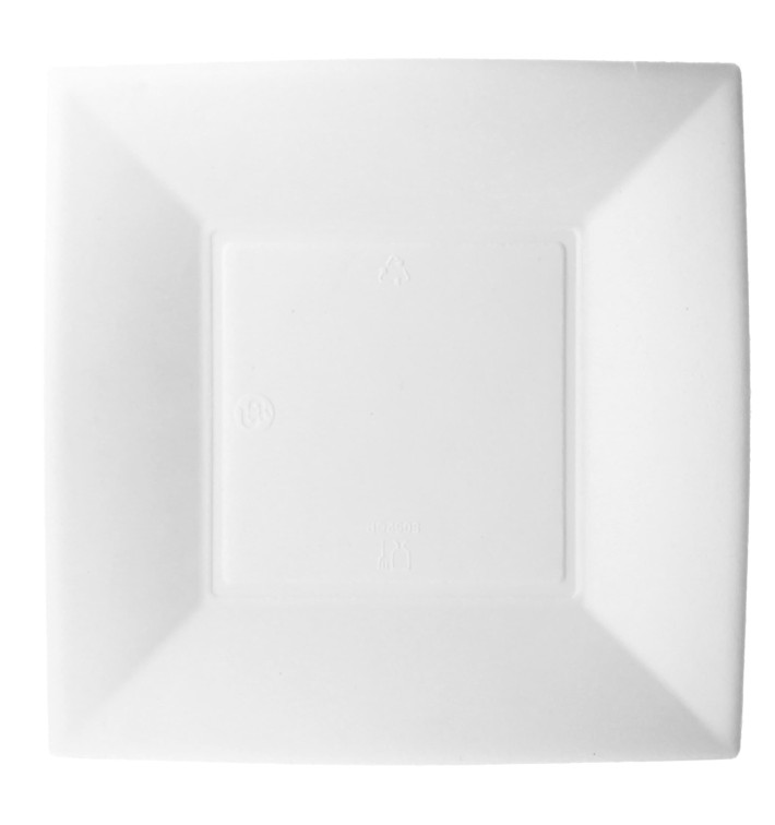 Talíř Čtvercový z Cukrové Třtiny Pěkný Bílý 180x180mm (500 Kousky) Talíř Čtvercový z Cukrové Třtiny Pěkný Bílý 180x180mm (500 Kousky)