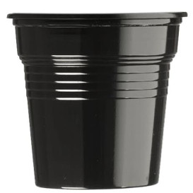 Kelímek Plastové PS Černá 80ml Ø5,7cm (50 Kousky)